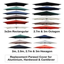 2m 25m 27m 3m 3x2m 교체용 패브릭 정원 파라솔 캐노피 커버 6 또는 8, khaki+3M 8 arm