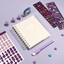 스프링 접착식 아크릴 인생네컷 앨범 초음파 아기 사진 정리 하트 미니 포토북, (아크릴) 글리터 투명