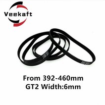 자동차 타이밍 타임 벨트 엔진 구동 교환 3D 프린터 부품 GT2 6mm 폐쇄 루프 타이밍 벨트 392 396 400 406, 06 2GT-440mm-width 6mm_01 1 개