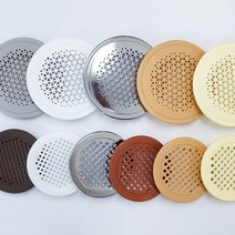 철물의민족 공기망 통풍캡 60파이 90파이 환기용캡 옷장 장농 환기캡 가구 통풍구, PVC 공기망(대형)-60파이, 원형패턴-다크브라운