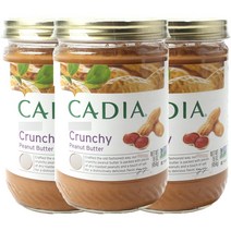 카디아 크런치 피넛 버터, 454g, 3개