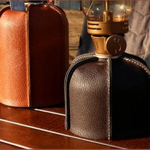 감성캠핑 가죽 이소가스워머 보온 커버 파우치 피크닉 모토캠핑 캠핑장비 캠핑도구, 1개, 블랙-450g