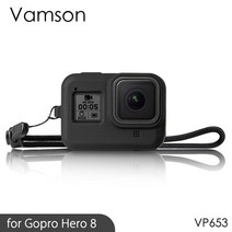 액션캠대여 초미니무선카메라 바디캠 Vamso for GoPro Hero 8 블랙 액세서리 케이스 영웅 카메라 VP653 용 보호 실리콘 스킨, [01] VP653-Black