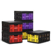 로티홈시스 스마트 수납정리함 리빙 폴딩 박스 덮개 SET 60L W-002, 옐로우