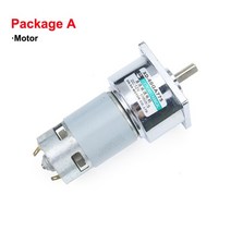 감속기 저속모터 강력한 마이크로 영구 자석 토크 24V DC 기어 모터 12 볼트 저속 5-500RPM 가변 속도 반전, [06] 12V 200rpm 3.8kgf.cm, [04] Package D