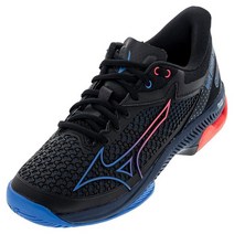 Mizuno 남성용 Wave Exceed Tour 5 Ac 테니스화 블랙-피스 블루 10