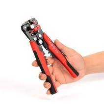 케이블스트리퍼 아홉 번째 세계 케이블 와이어 스트리퍼 압착 펜치 전기 크림퍼 탭 터미널 자동 도구 2 색, 01 빨간