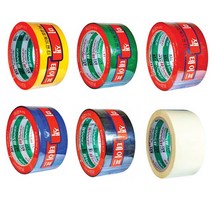 OPP 칼라 박스테이프 5cm x 40m 포장 투명 박스테잎, 녹색