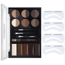 MAEPEOR 아이브로우 키트 25피스 방수 팔레트 세트 12색 파우더, 25 Piece Set