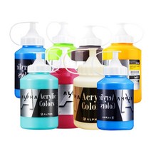 미술용 아크릴컬러물감 낱색 알파색채 500ml 1개, 916번 코랄레드