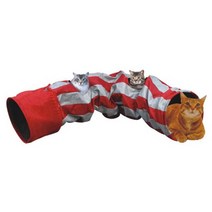 펫라이프 2구 바스락 터널-레드, 단일 수량