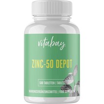비타베이 아연 50 50mg 원소 함량 아연 프리미엄 품질 독일산 500정, 1개