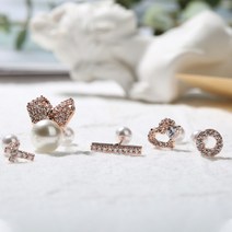 에브리캔버스 14k 골드핀 심플러브라인 큐빅 금침 피어싱 10종