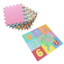 다드림 EVA 알파벳 숫자 색동무지 퍼즐매트 30X30X1.2CM, 색동무지10P+숫자10P