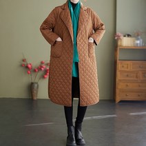 무드무드 어나더 누빔 카라 롱패딩 점퍼