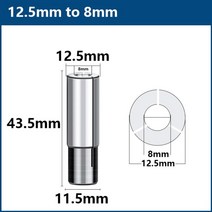 xcan 라우터 비트 어댑터 콜렛 6 6.35 8 10 12 12.7mm cnc 밀링 커터 정밀 척 엔드 밀 어댑터 공작 기계 홀더, 12.7mm  8mm