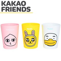 카카오프렌즈 3P 어피치무지튜브 컵세트 물컵 양치컵