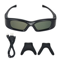 dodocool GL410 3D 입체 3D는 DLP 비디오 프로젝터를 전용 블랙 실버 미러 안경, 검정