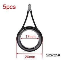낚시대가이드링 수리부품세트 원투 낚시대 가이드캡 가이드 모음 5 개대 3mm 23mm, 25
