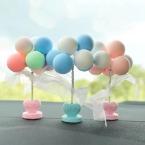 럽마셀 파스텔 풍선 차량용 피규어, 레인보우 X 블루 X 오렌지