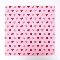 핑크 하트 코팅 왁스페이퍼 250장 샌드위치 유산지 김밥 포장지, 입체하트 30 x 30cm