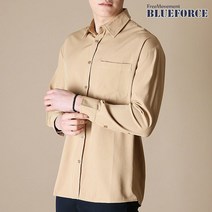 블루포스 남성용 링클프리 슈머즐 긴팔남방 남자 무지 캐주얼셔츠