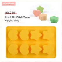 비누만들기 비누키트SILIKOLOVE-비누 만들기용 6 캐비티 실리콘 몰드 3D 일반 비누 직사각형 DIY 수제 형, 05 Heart 114 Random