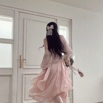 당일발송 자체제작 쉬폰 프릴 나시 롱 원피스 하늘하늘 여리여리 청순 여신 나들이 봄 여름
