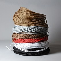 꽈배기 전선 컬러 전기줄, 그레이 1M