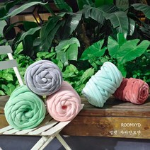 룸엑스 패브릭 자이언트얀 벨벳 뜨개실 망고실 1KG, 마린블루