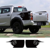 픽업 바디 사이드 스티커 Isuzu Dmx D Mx 트럭 후드 뒷문 데칼 트렁크 비닐 커버 자동 튜닝, 02 Type 2_07 Matt Black