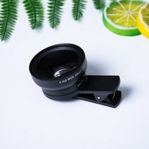 스마트폰 망원 줌 렌즈 범용 클립 hd 2 in 1 micro wide angel mobile phone camera lens zoom telescope lens for 사진, 검정