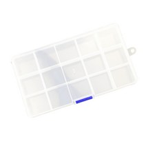15 값 플라스틱 투명 전자 부품 상자 분리 가능, 설명, 클리어 화이트