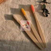 알록달록 컬러 미세모 대나무 칫솔 7color [부드러운 제로웨이스트 밤부 생분해 치솔 우드 나무 제품], 블루
