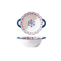 BLOWFISHFUGU 북유럽풍 9.5인치 양손 스프볼 비빔밥그릇 라면그릇 1P/2P/4P, 1개, D