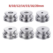 v벨트풀리 1pc 알루미늄 합금 더블 그루브 60amp50mm 풀리 휠 모터 샤프트 10mm 라운드 벨트 용 8-20mm 고정 보어 풀리, 8mm