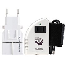 성하 공업 해외용 소형 변압기(AC220-240V 지역 20W 대응)＋전세계 대응 멀티 전원 변환 어댑터 유럽 호주 중국 홍콩 한국 등 220-240V 지역 대응 변압기＋전원 변환 어댑터 세트 예외 승인 완료 RWG3042