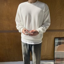 골지 라운드 니트 맨투맨