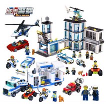 버터콕 레고 시티 경찰서 60141 호환 블록, 폴리스시티 3종 세트 1700PCS