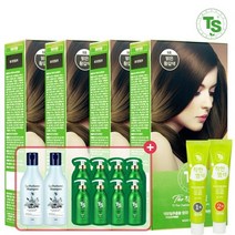 TS 더착한염색 파우치형 120g x 4개 321124, 003/7호 연한갈색 5개
