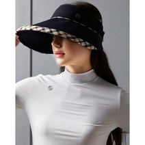 닥스골프 [닥스골프] 네이비 체크배색 오픈형 와이드챙 햇