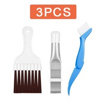 에어컨 콘덴서 핀 빗 스테인레스 스틸 AC 청소 브러시 수리 도구 코일, 04 3PCS Set