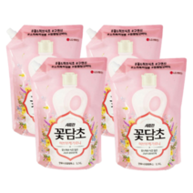 샤프란 꽃담초 섬유유연제 연꽃향 리필, 1.3L, 4개