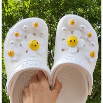 스마일꽃 지비츠세트 크록스장식 큐빅 진주 샤록스 파츠 자비츠 악세사리 만들기