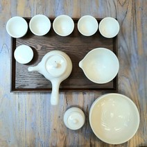 베이지 분 5인 전통다기 다도세트 전통찻잔 교육용 다구세트, 기본5인
