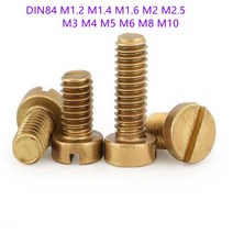 스크류 직결 나사 피스 앙카황동 슬롯 치즈 헤드 나사 볼트 M1.2 DIN84 5-50 개, 05 M5 10PCS_12 20mm