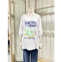 [시에로] 레터링 플라워프린트 반팔티셔츠 SH3TSF093(1892882)