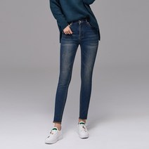 클로니아 위빙기모 허리스판 스크레치 구리빛 워싱 스키니진 EM8W97