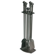 Napa Forge Pilgrim Home Hearth 18042 볼 클로 벽난로 도구 세트 높이 76.2cm(30인치) 10kg(22파운드) 광택 블랙