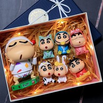 짱구는 못말려 피규어 생일 파티 장식품 핸드메이드(선물 박스+조명등), 세트1